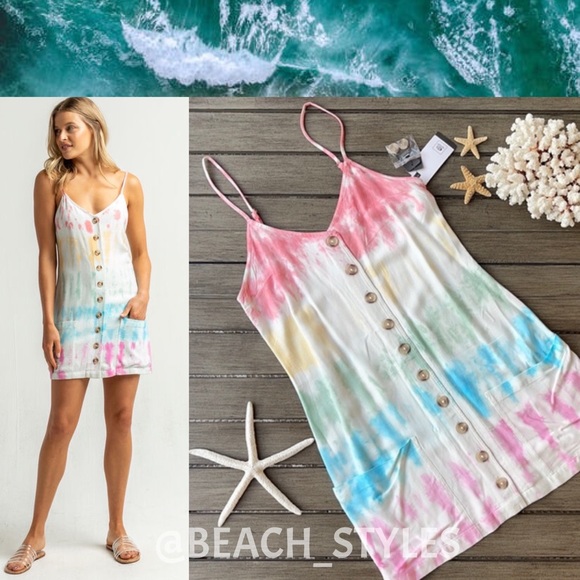 Rip Curl Dresses & Skirts - 🌴🔆RIP CURL- WIPEOUT TIE DYED DRESS🔆🌴